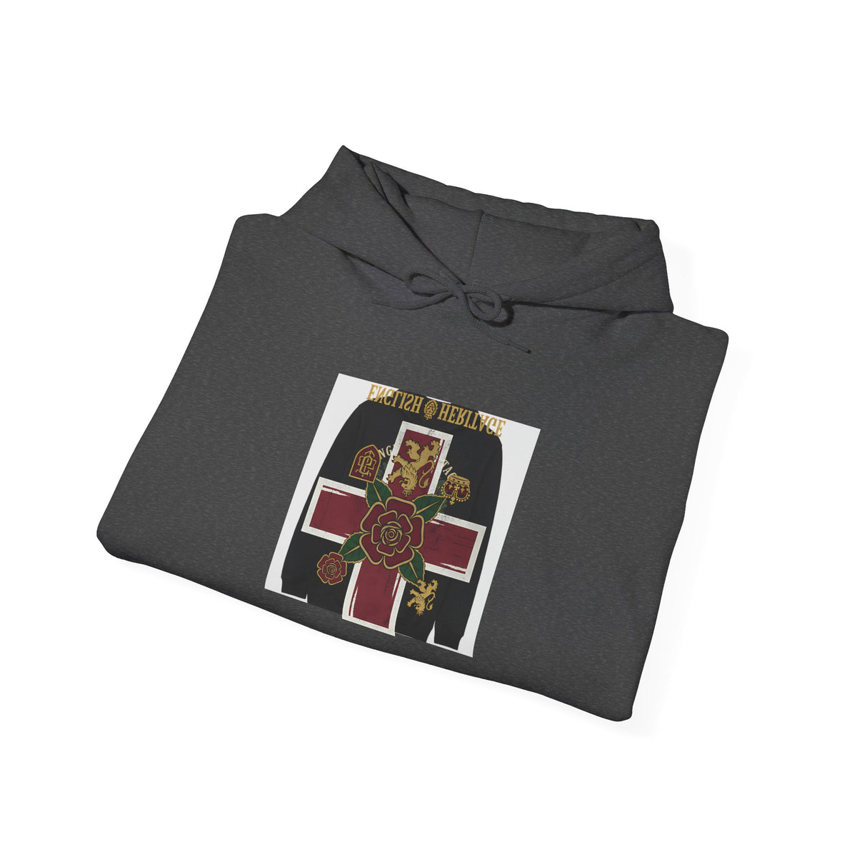 Religious Cross Hoodie — Vintage Sacred Heart Graphic Pullover