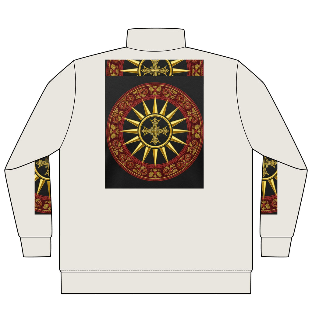 Macedonian Heritage Quarter-Zip — Sun of Vergina & Byzantine Folk Art