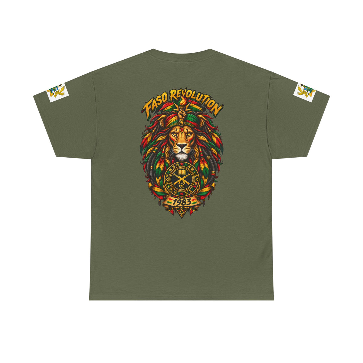 Faso Lion Revolution Tee — Reggae Lion Graphic T-Shirt