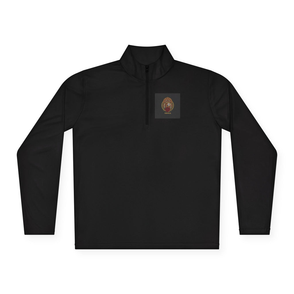 Spanish Heritage Quarter-Zip — Vintage Crest & Esencia Emblem