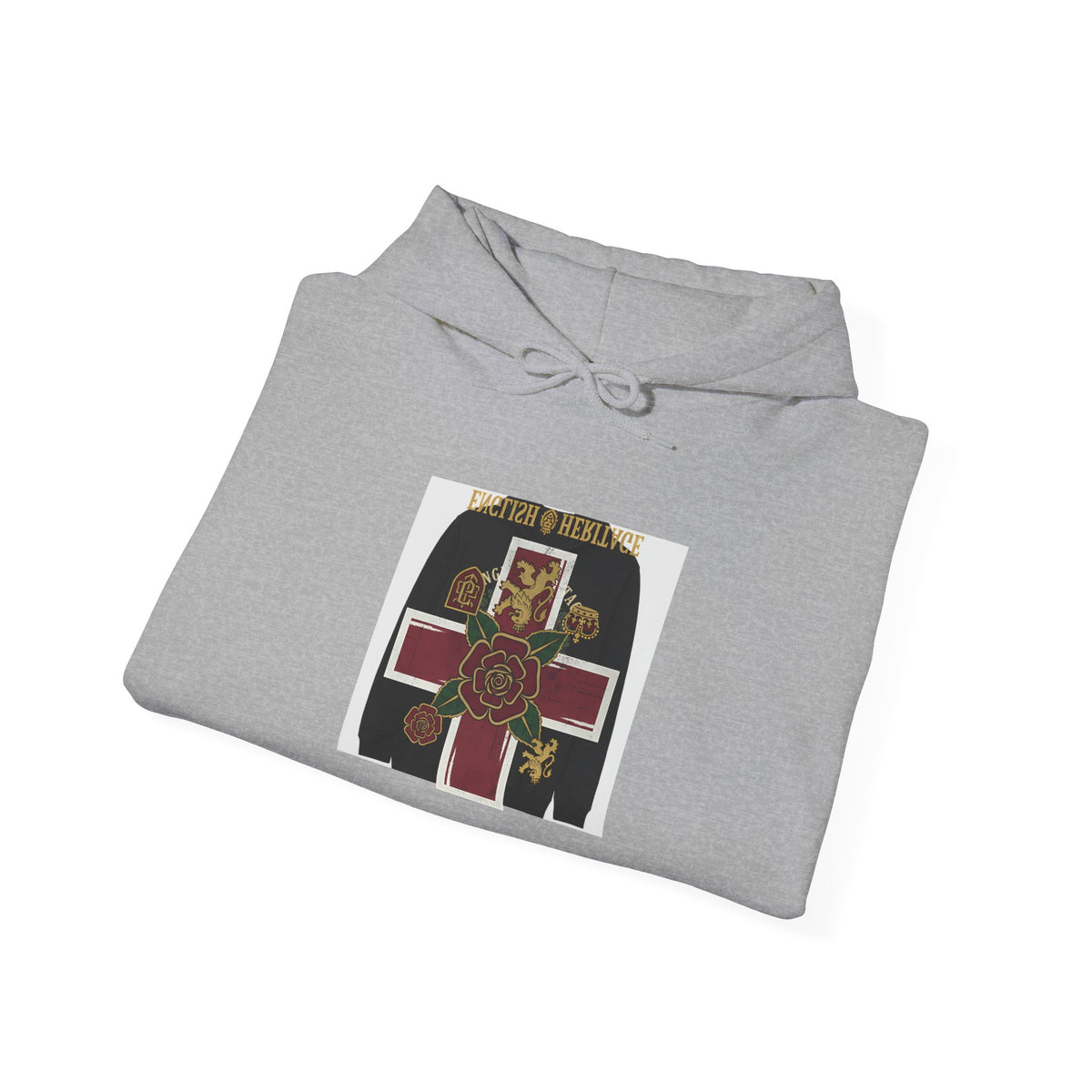 Vintage Celtic Cross Hoodie — St. Brigid Floral Emblem Sweatshirt