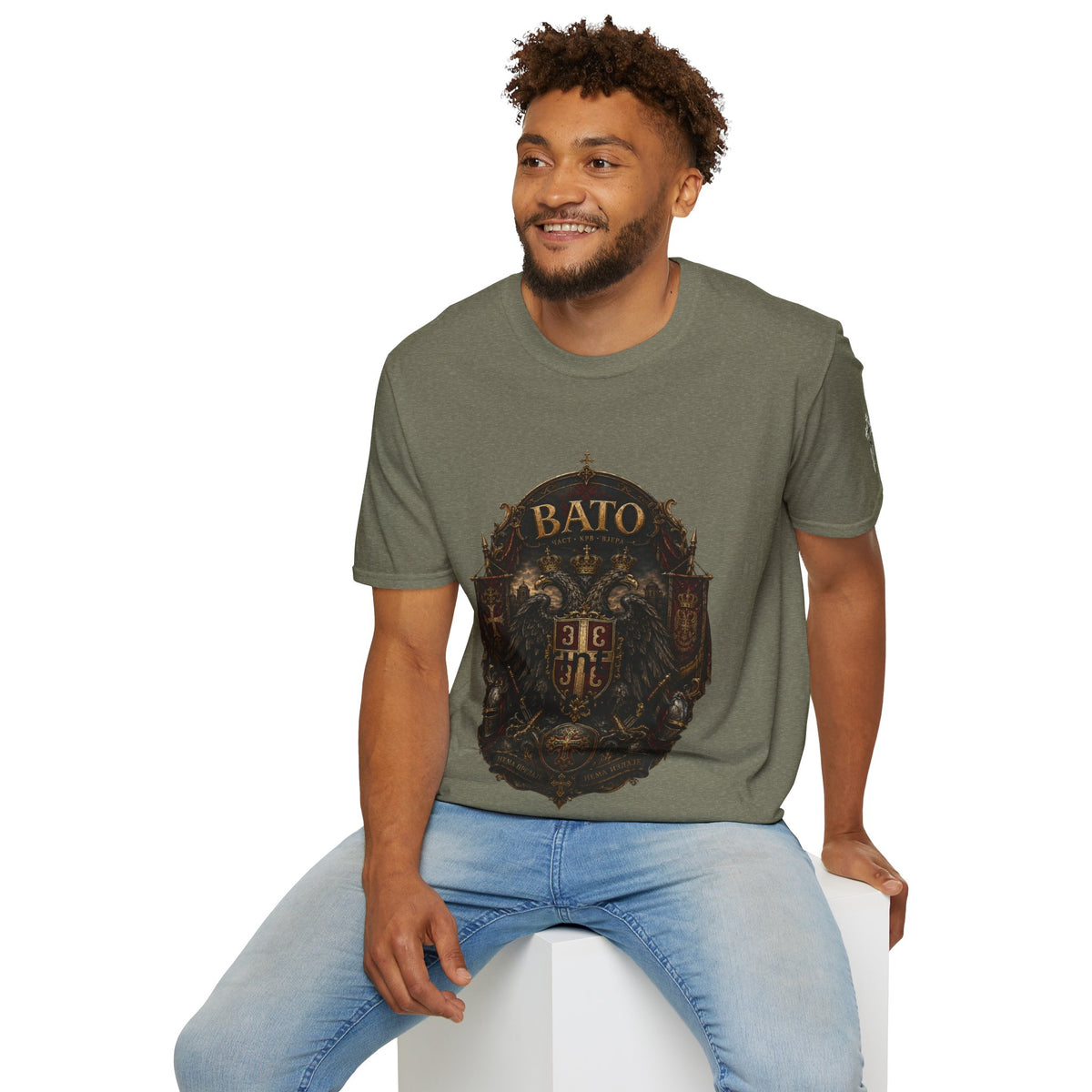BATO Crest T‑Shirt — Vintage Heraldic Shield Graphic Tee