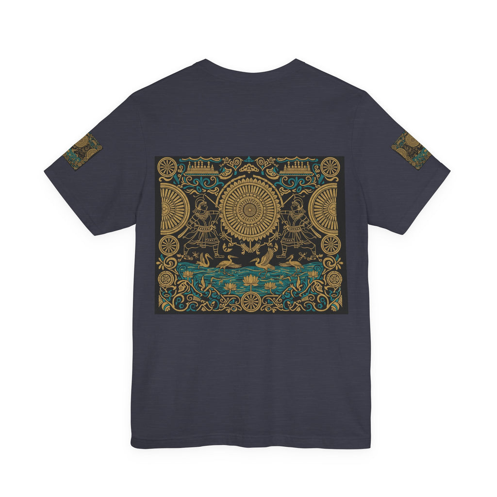 Kalinga Empire & Sambalpuri T‑Shirt — Boho Celestial Tee with Zodiac Motif