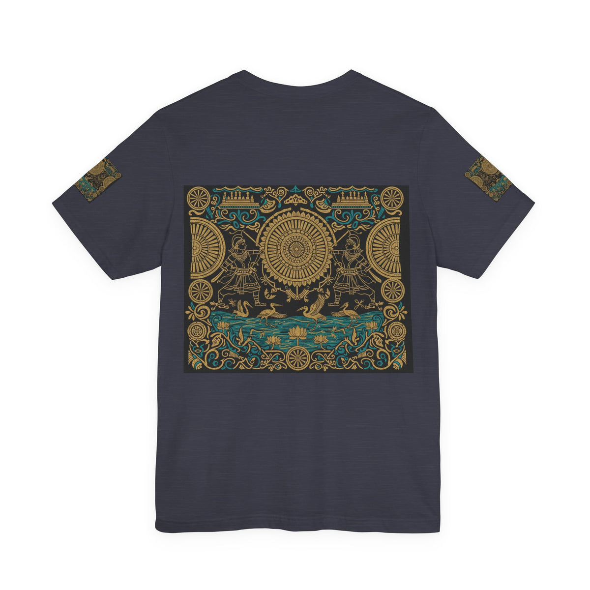 Kalinga Empire & Sambalpuri T‑Shirt — Boho Celestial Tee with Zodiac Motif