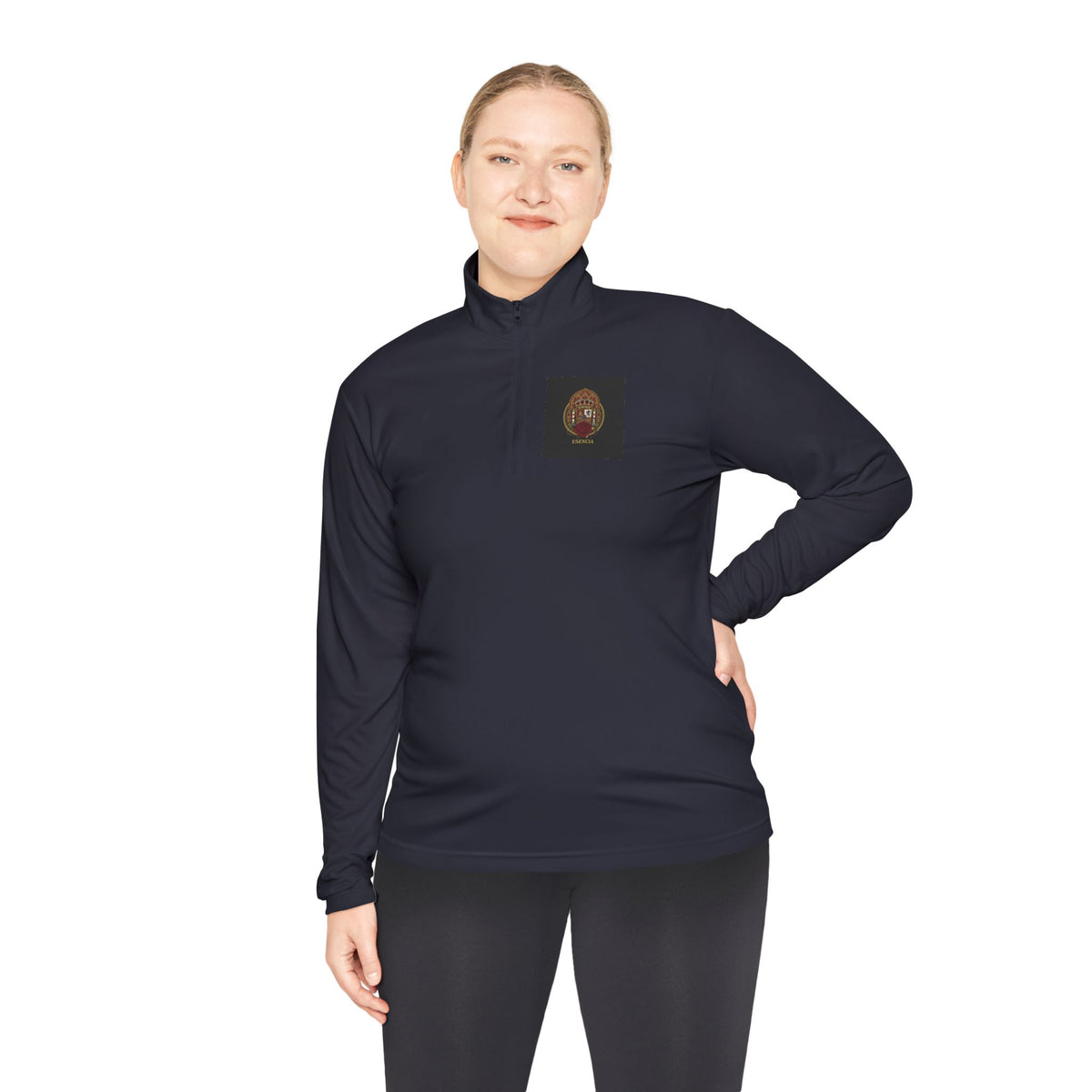 Spanish Heritage Quarter-Zip — Vintage Crest & Esencia Emblem