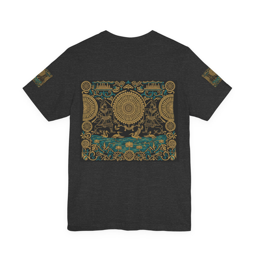 Kalinga Empire & Sambalpuri T‑Shirt — Boho Celestial Tee with Zodiac Motif