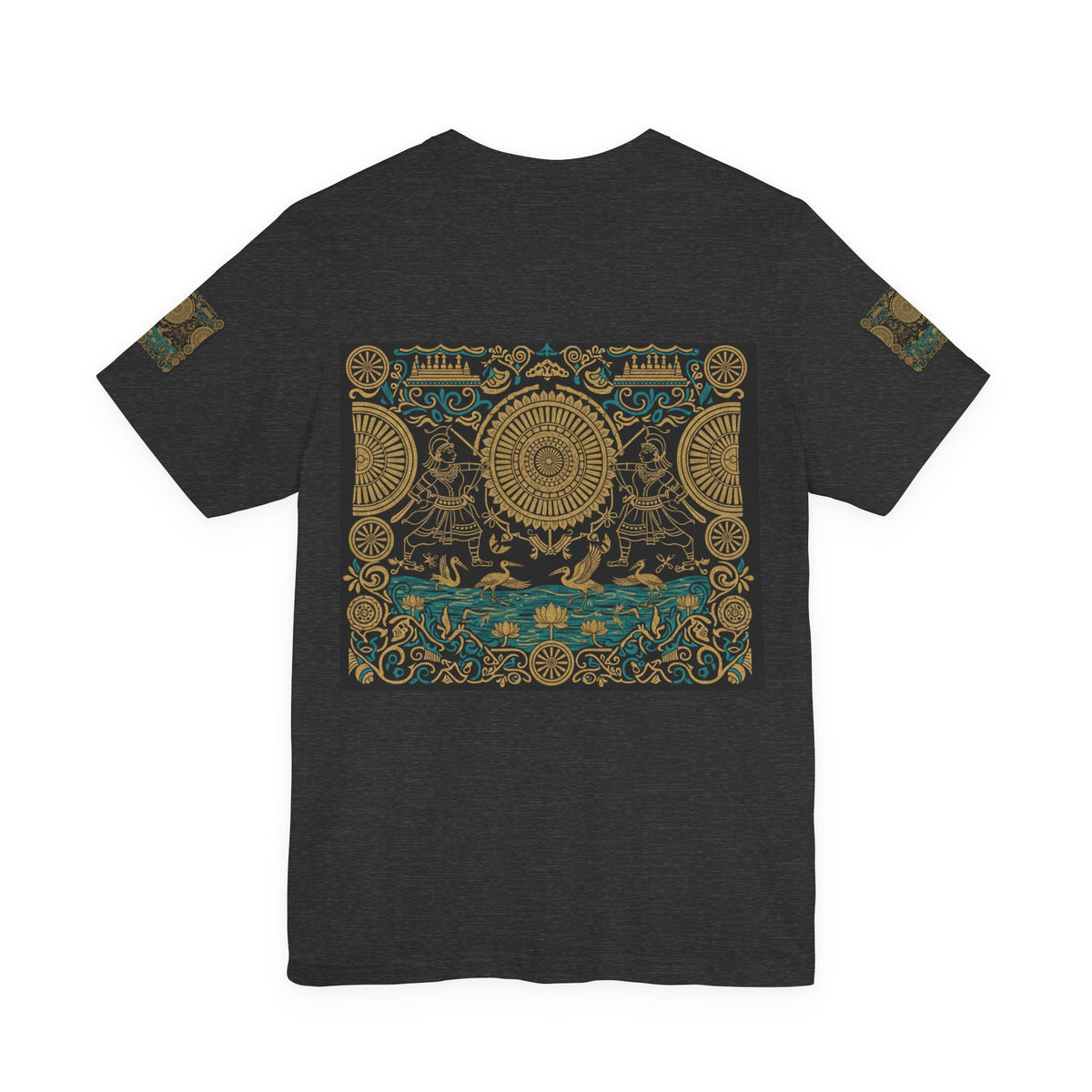 Kalinga Empire & Sambalpuri T‑Shirt — Boho Celestial Tee with Zodiac Motif