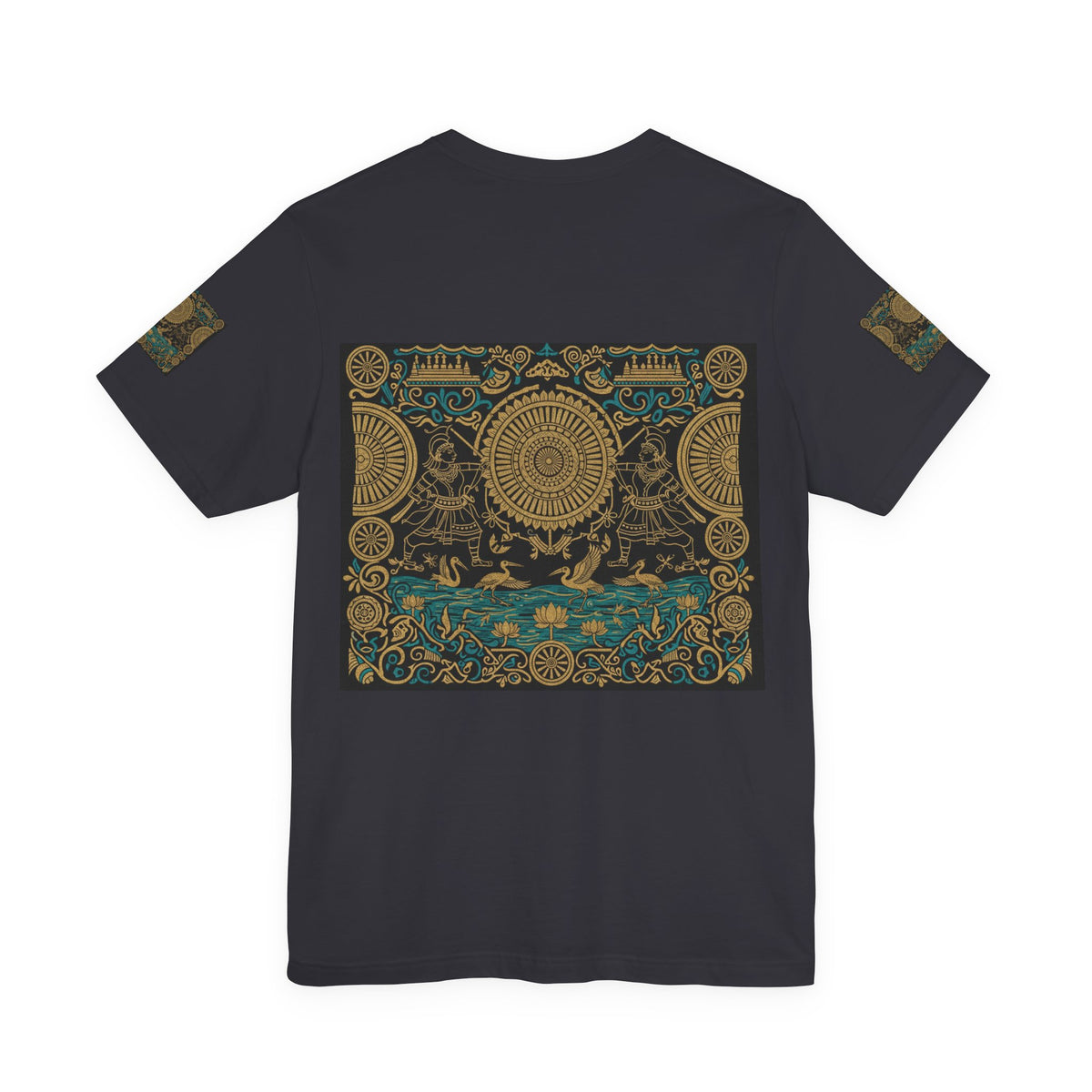 Kalinga Empire & Sambalpuri T‑Shirt — Boho Celestial Tee with Zodiac Motif
