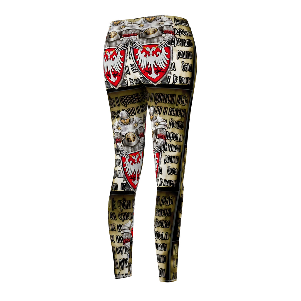 Serbian Eagle Shield Leggings — Vintage Heraldic Crest Leggings