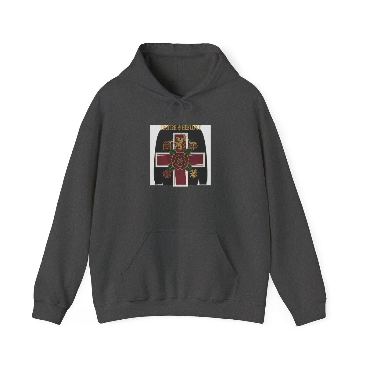 Religious Cross Hoodie — Vintage Sacred Heart Graphic Pullover