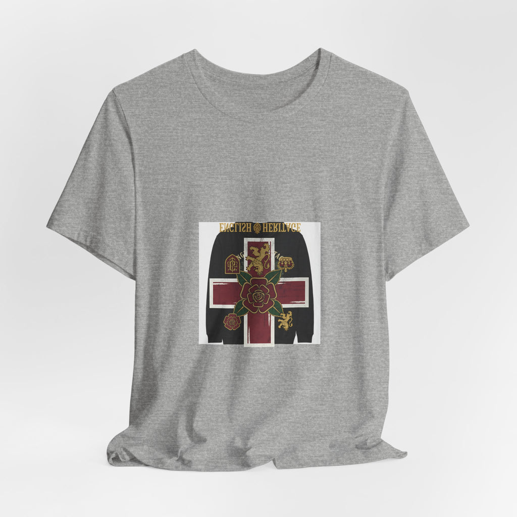 Medieval Rose Cross Tee — Vintage Heraldry Graphic T-Shirt