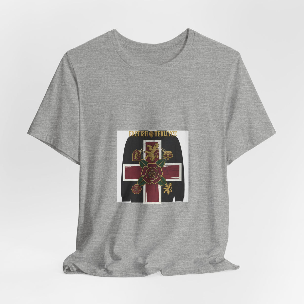Medieval Rose Cross Tee — Vintage Heraldry Graphic T-Shirt