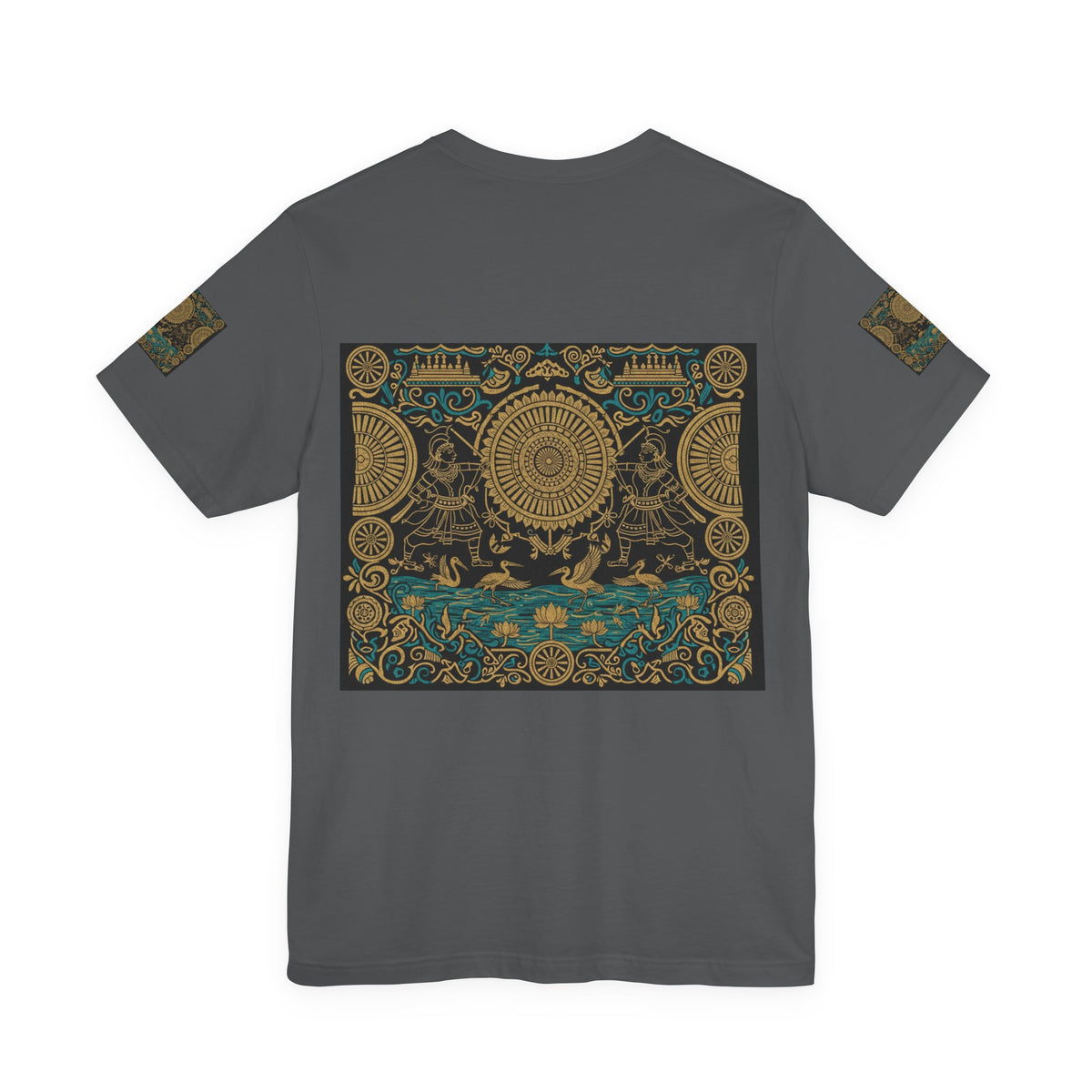 Kalinga Empire & Sambalpuri T‑Shirt — Boho Celestial Tee with Zodiac Motif