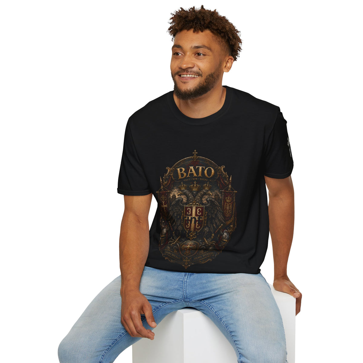 BATO Crest T‑Shirt — Vintage Heraldic Shield Graphic Tee
