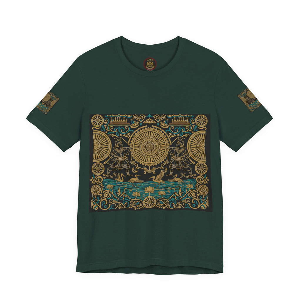 Kalinga Empire & Sambalpuri T‑Shirt — Boho Celestial Tee with Zodiac Motif