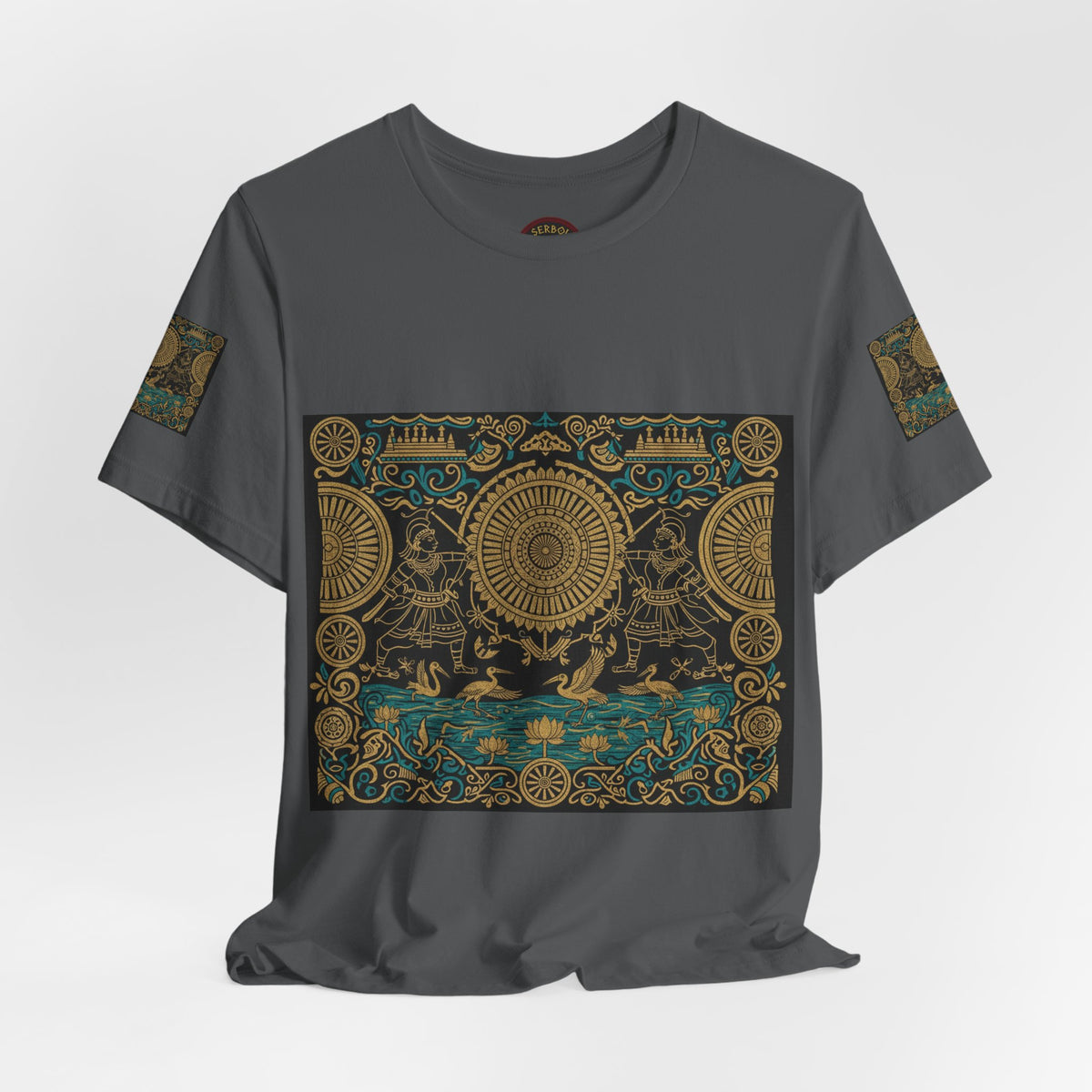 Kalinga Empire & Sambalpuri T‑Shirt — Boho Celestial Tee with Zodiac Motif