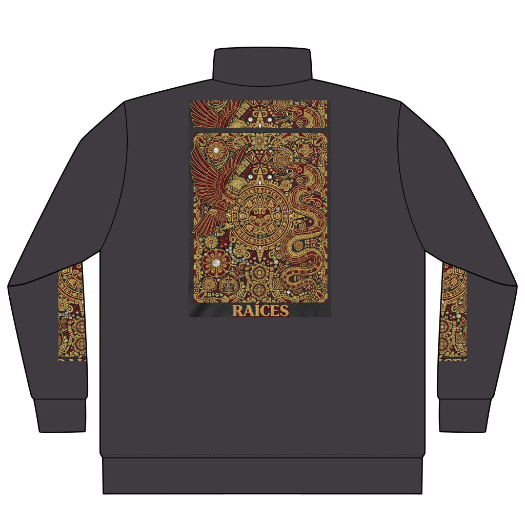 Mexican Heritage Quarter-Zip — Raíces Tribal Art & Aztec Folk Design