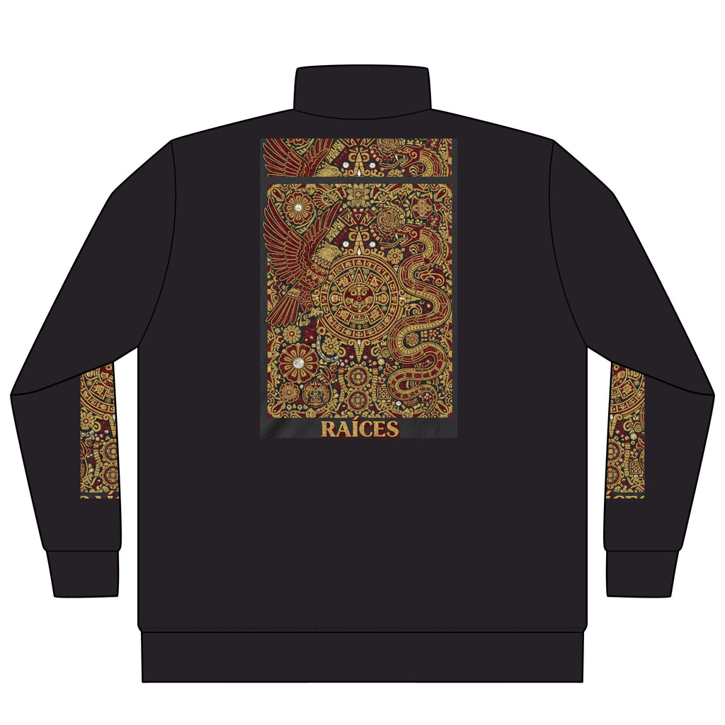 Mexican Heritage Quarter-Zip — Raíces Tribal Art & Aztec Folk Design