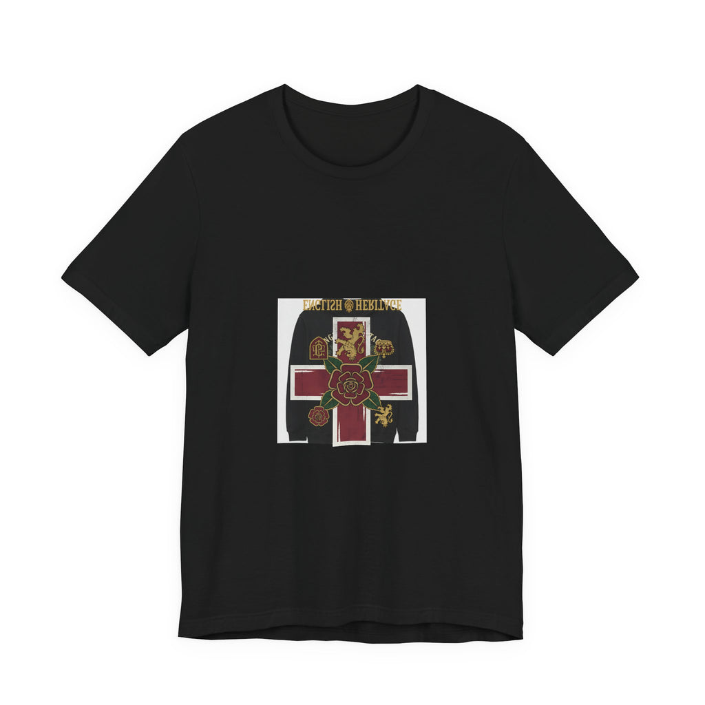 Medieval Rose Cross Tee — Vintage Heraldry Graphic T-Shirt