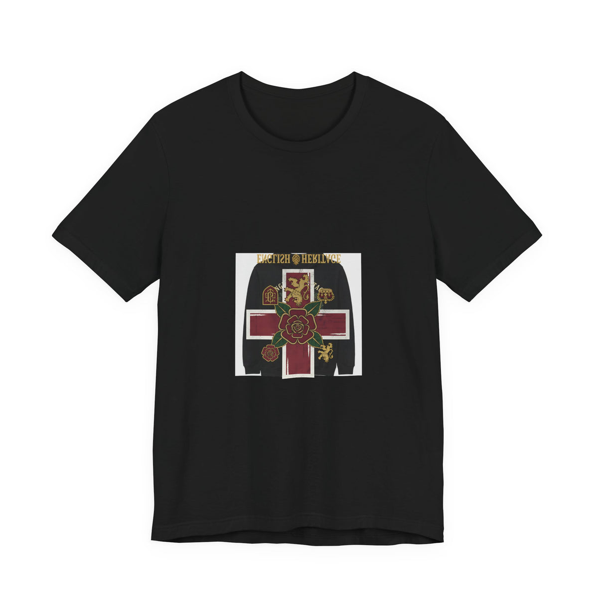 Medieval Rose Cross Tee — Vintage Heraldry Graphic T-Shirt
