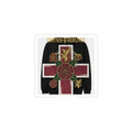 Heritage Rose Cross Sticker — Gothic English Crest Kiss-Cut Sticker
