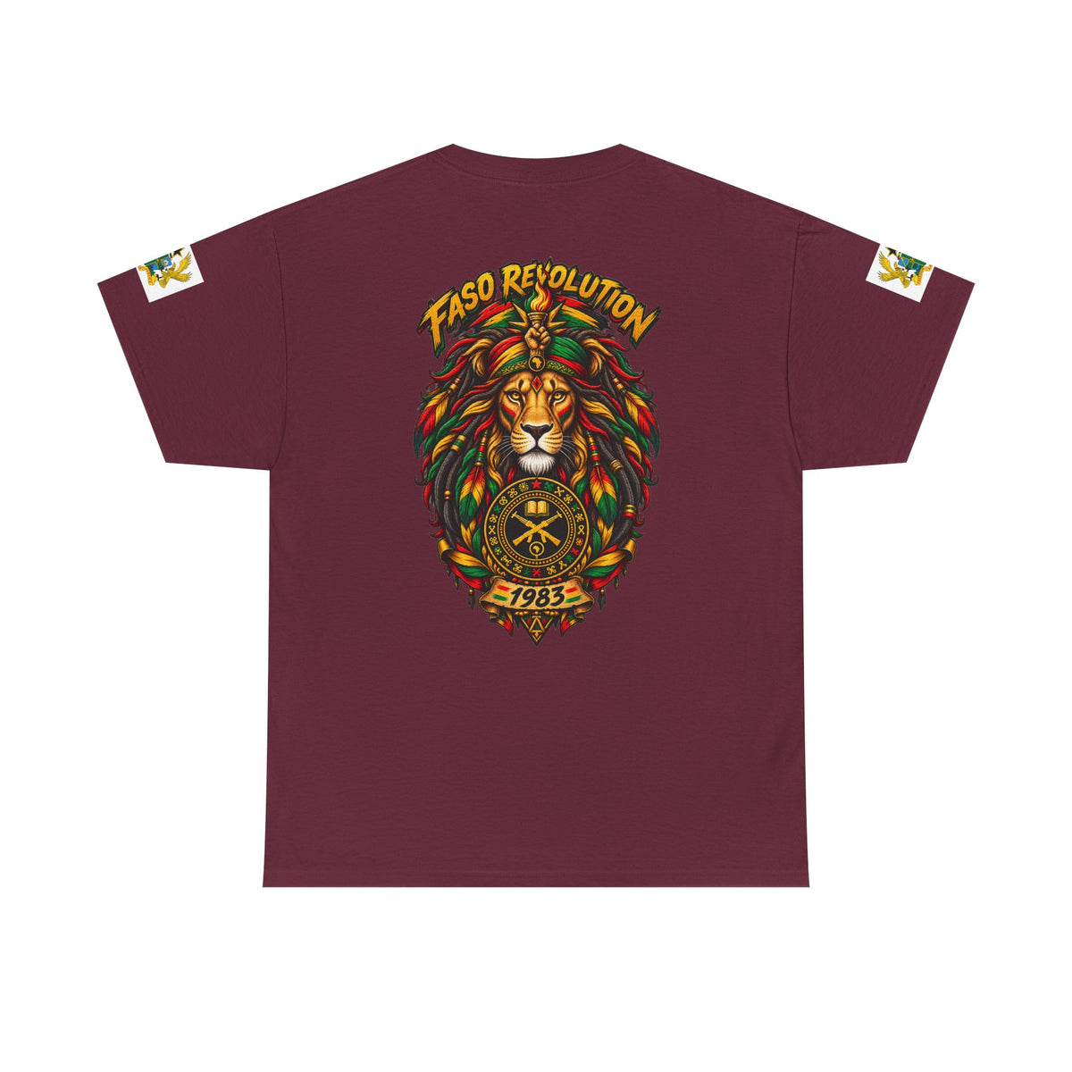 Faso Lion Revolution Tee — Reggae Lion Graphic T-Shirt