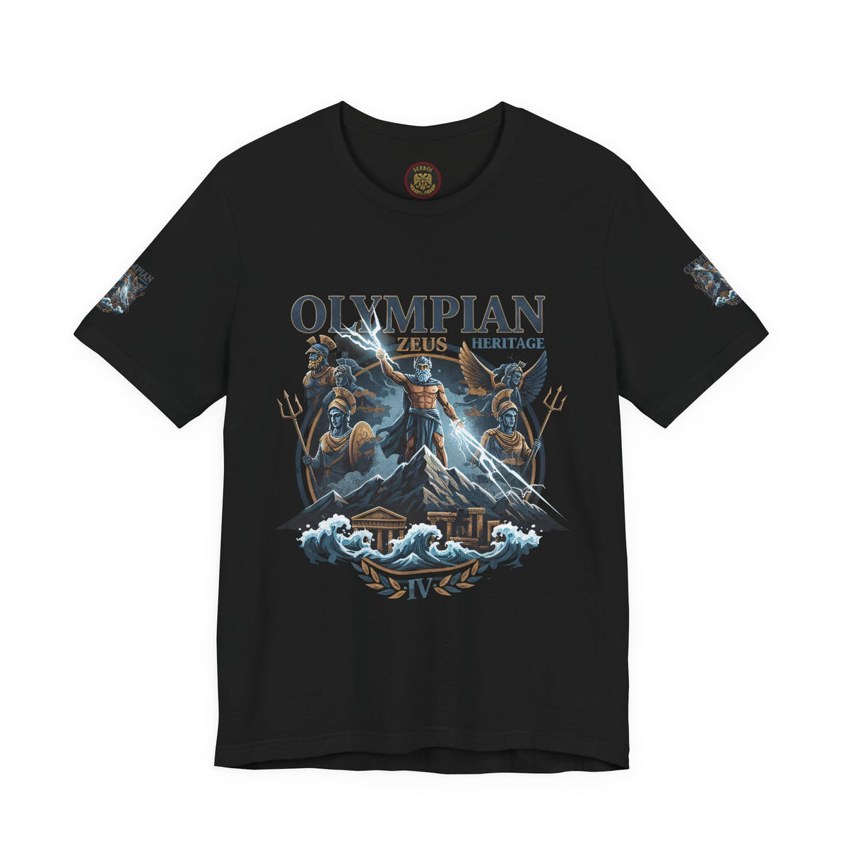 Olympian Zeus Heritage Tee — Mythology Graphic T-Shirt