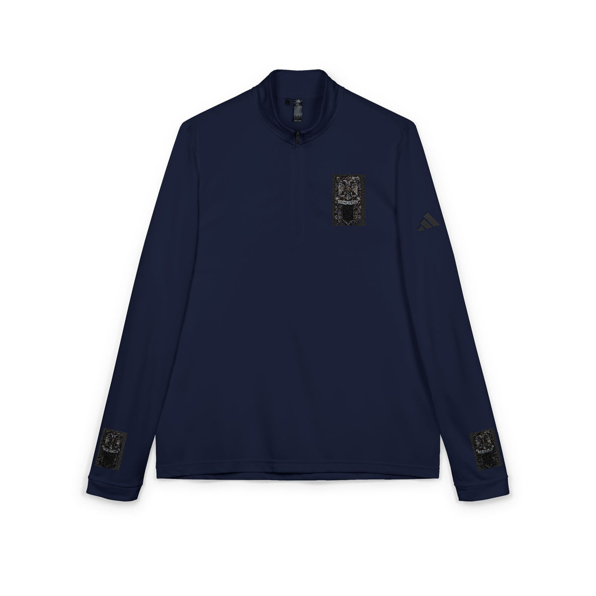 Embroidered adidas® Quarter-Zip Pullover — African Heritage-Inspired Athletic Top