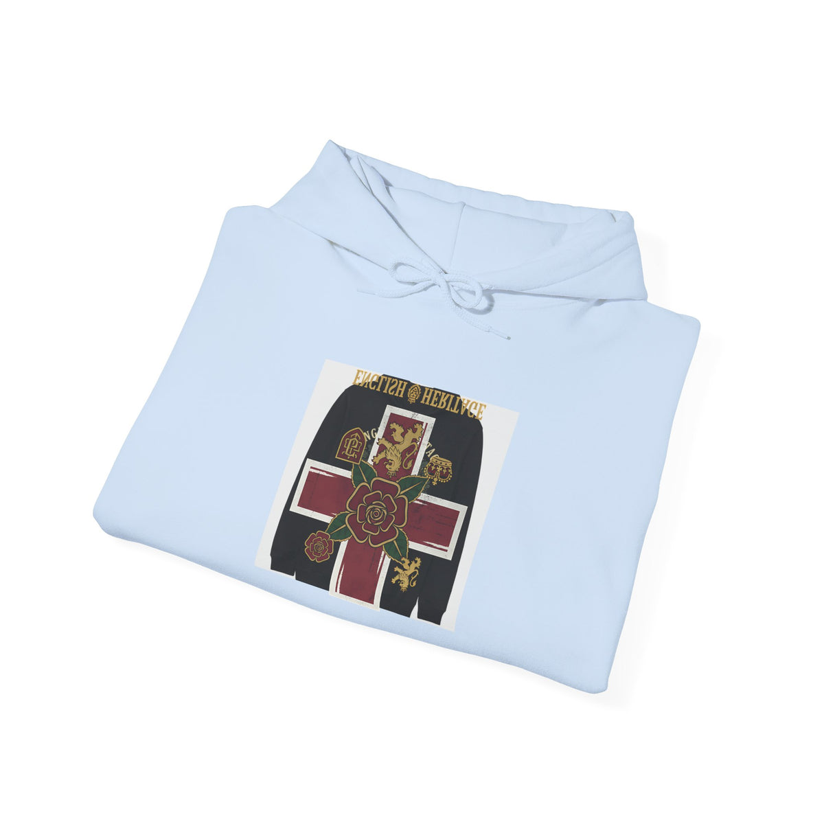 Religious Cross Hoodie — Vintage Sacred Heart Graphic Pullover