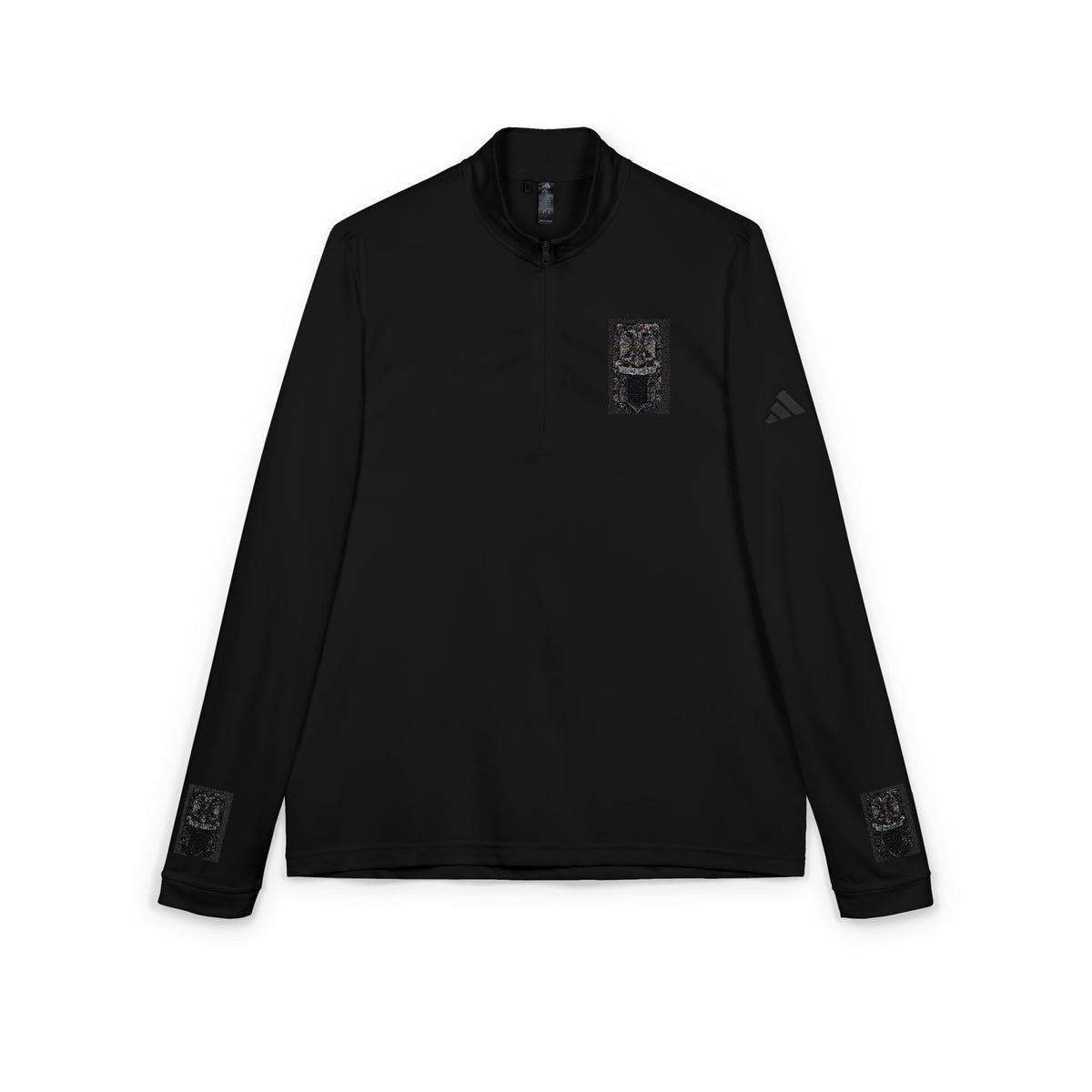 Embroidered adidas® Quarter-Zip Pullover — African Heritage-Inspired Athletic Top