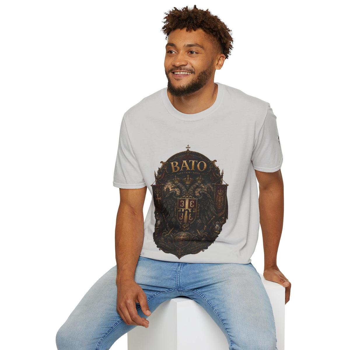BATO Crest T‑Shirt — Vintage Heraldic Shield Graphic Tee