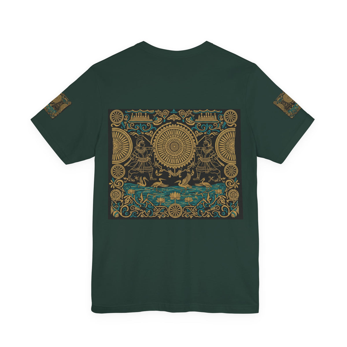 Kalinga Empire & Sambalpuri T‑Shirt — Boho Celestial Tee with Zodiac Motif