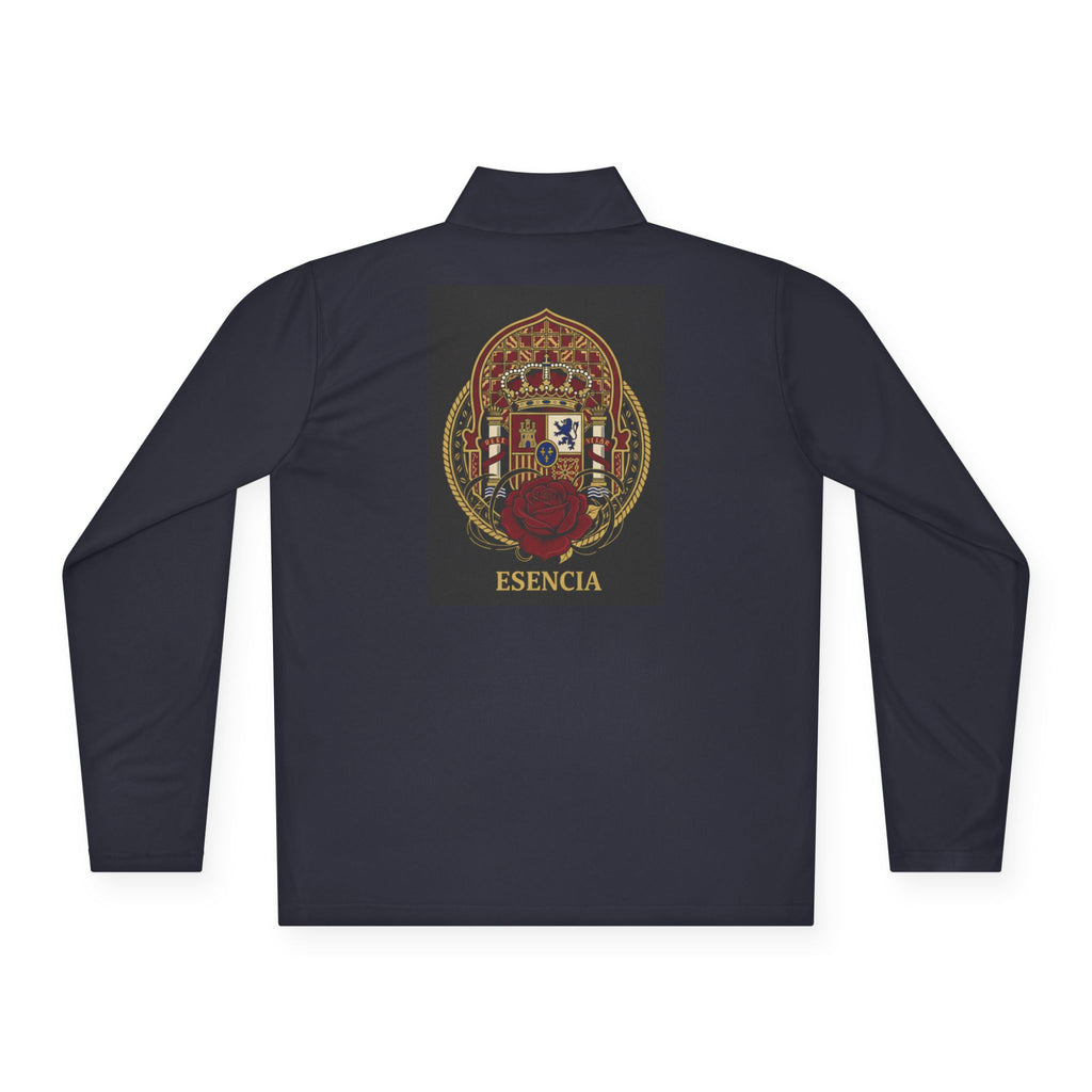 Spanish Heritage Quarter-Zip — Vintage Crest & Esencia Emblem