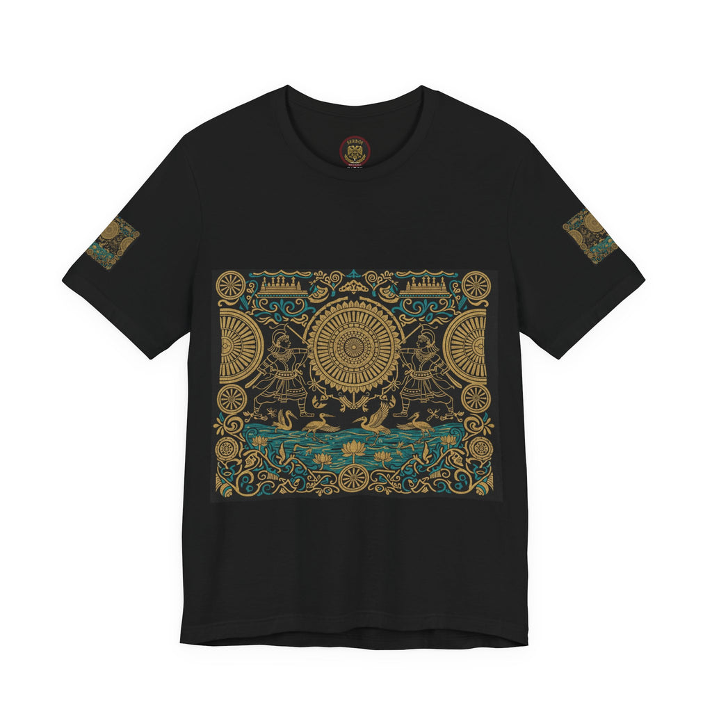 Kalinga Empire & Sambalpuri T‑Shirt — Boho Celestial Tee with Zodiac Motif