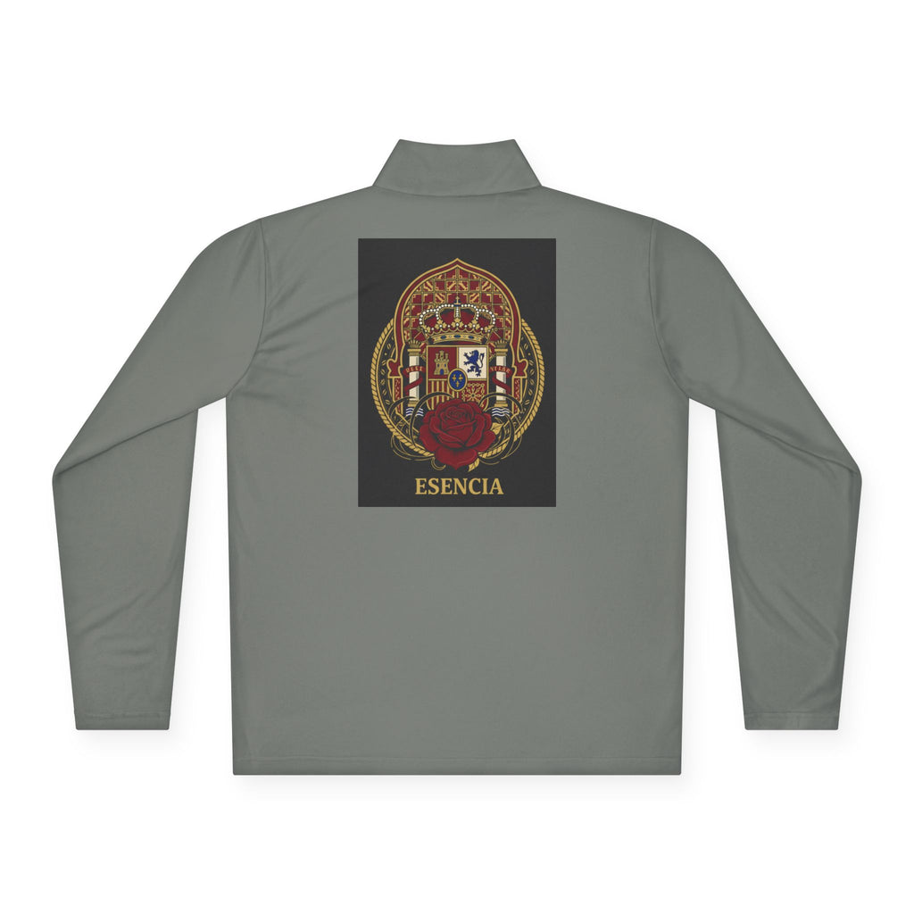 Spanish Heritage Quarter-Zip — Vintage Crest & Esencia Emblem