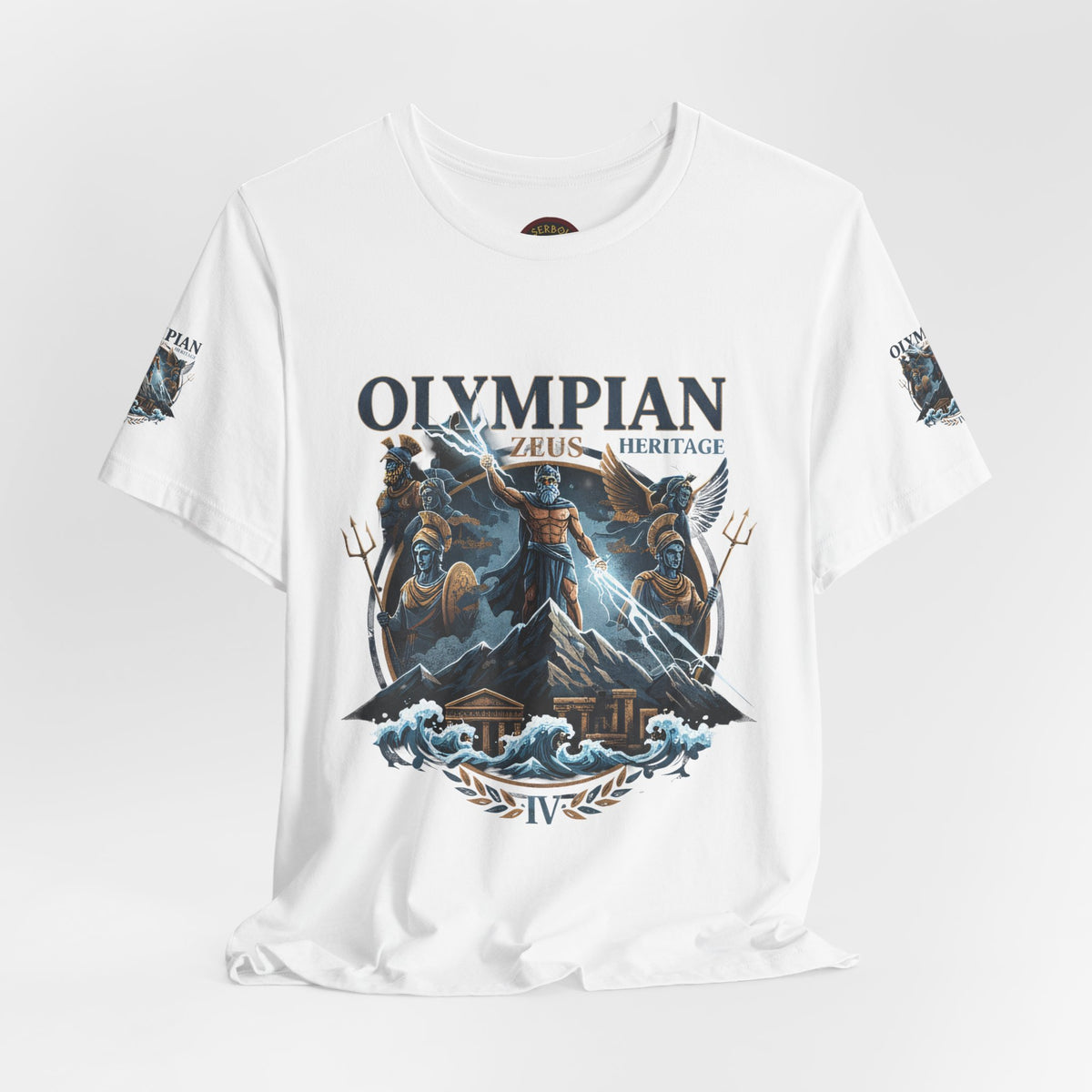 Olympian Zeus Heritage Tee — Mythology Graphic T-Shirt