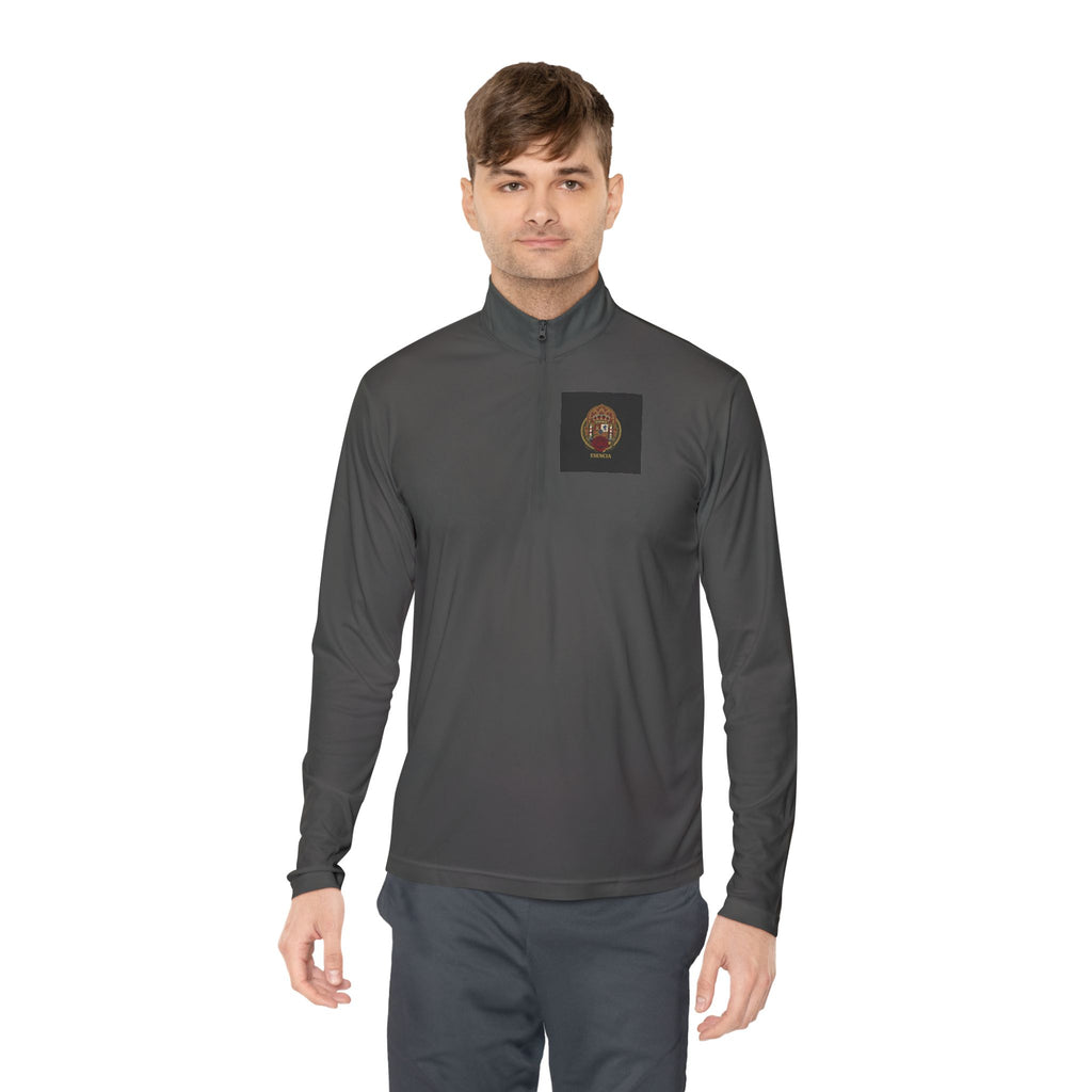 Spanish Heritage Quarter-Zip — Vintage Crest & Esencia Emblem