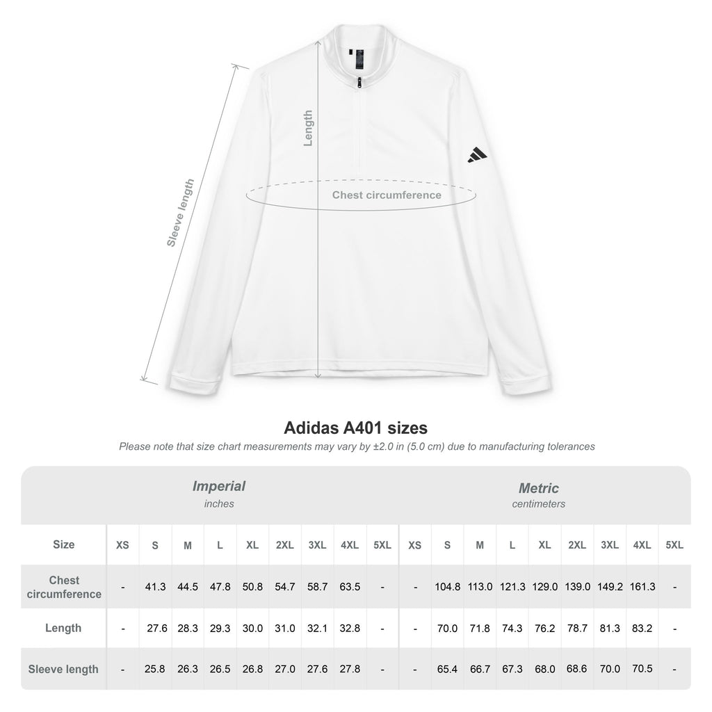 Embroidered adidas® Quarter-Zip Pullover — African Heritage-Inspired Athletic Top