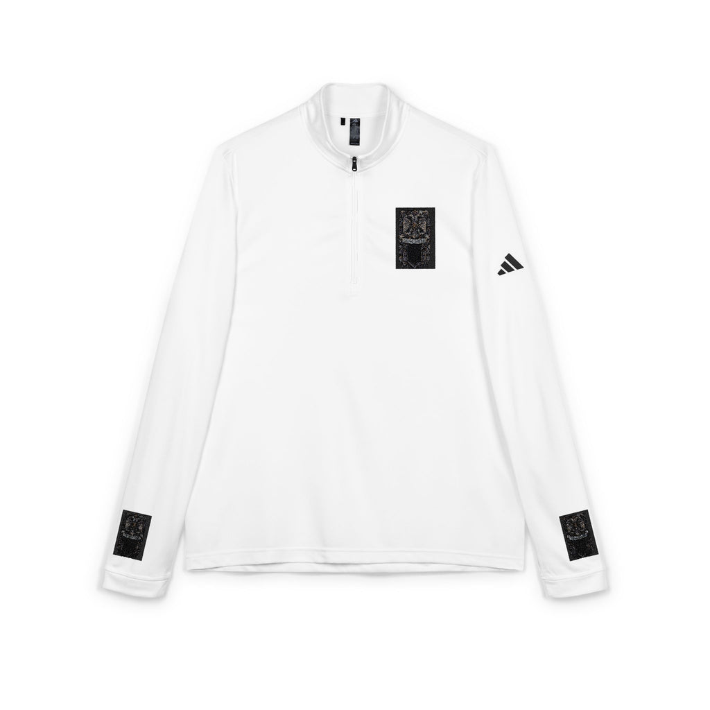 Embroidered adidas® Quarter-Zip Pullover — African Heritage-Inspired Athletic Top
