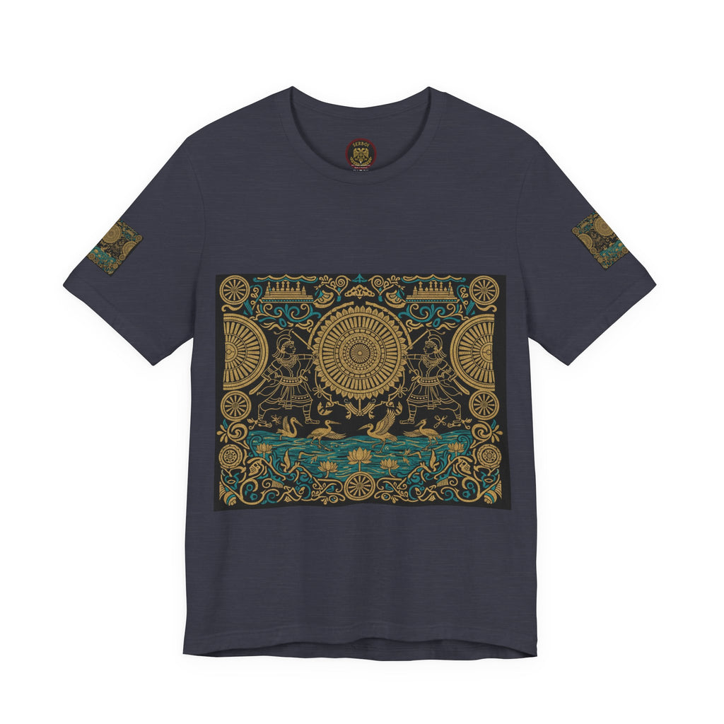 Kalinga Empire & Sambalpuri T‑Shirt — Boho Celestial Tee with Zodiac Motif
