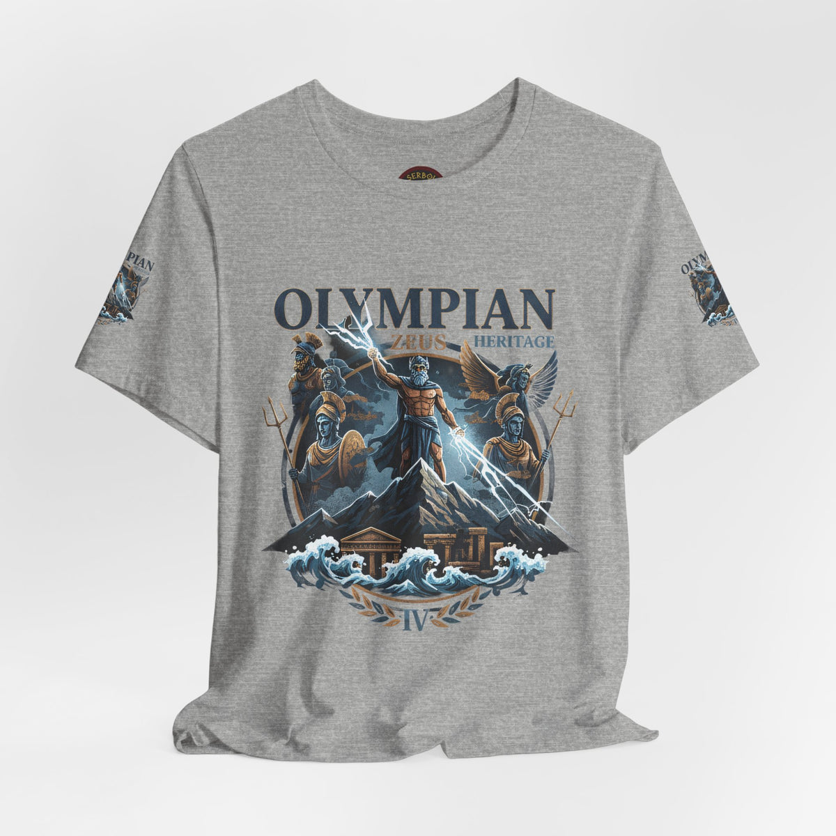 Olympian Zeus Heritage Tee — Mythology Graphic T-Shirt