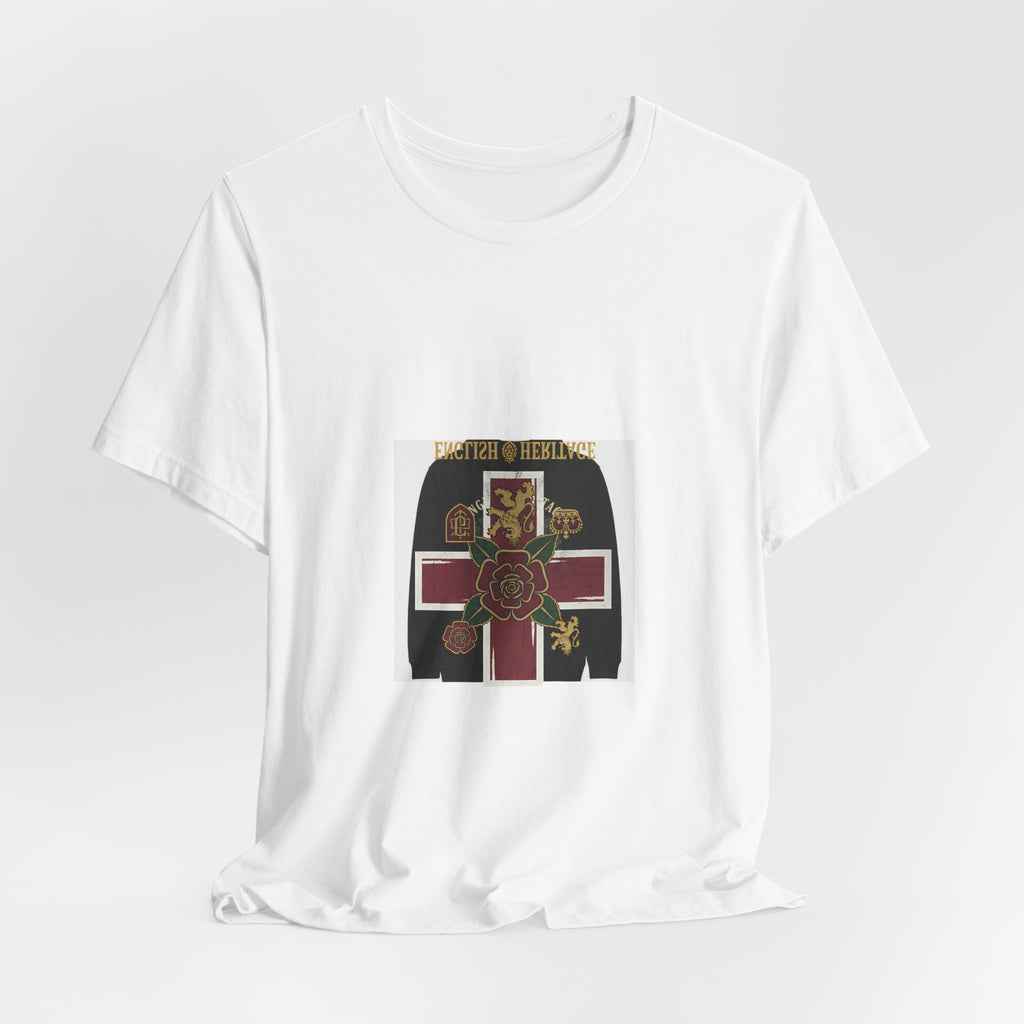 Medieval Rose Cross Tee — Vintage Heraldry Graphic T-Shirt