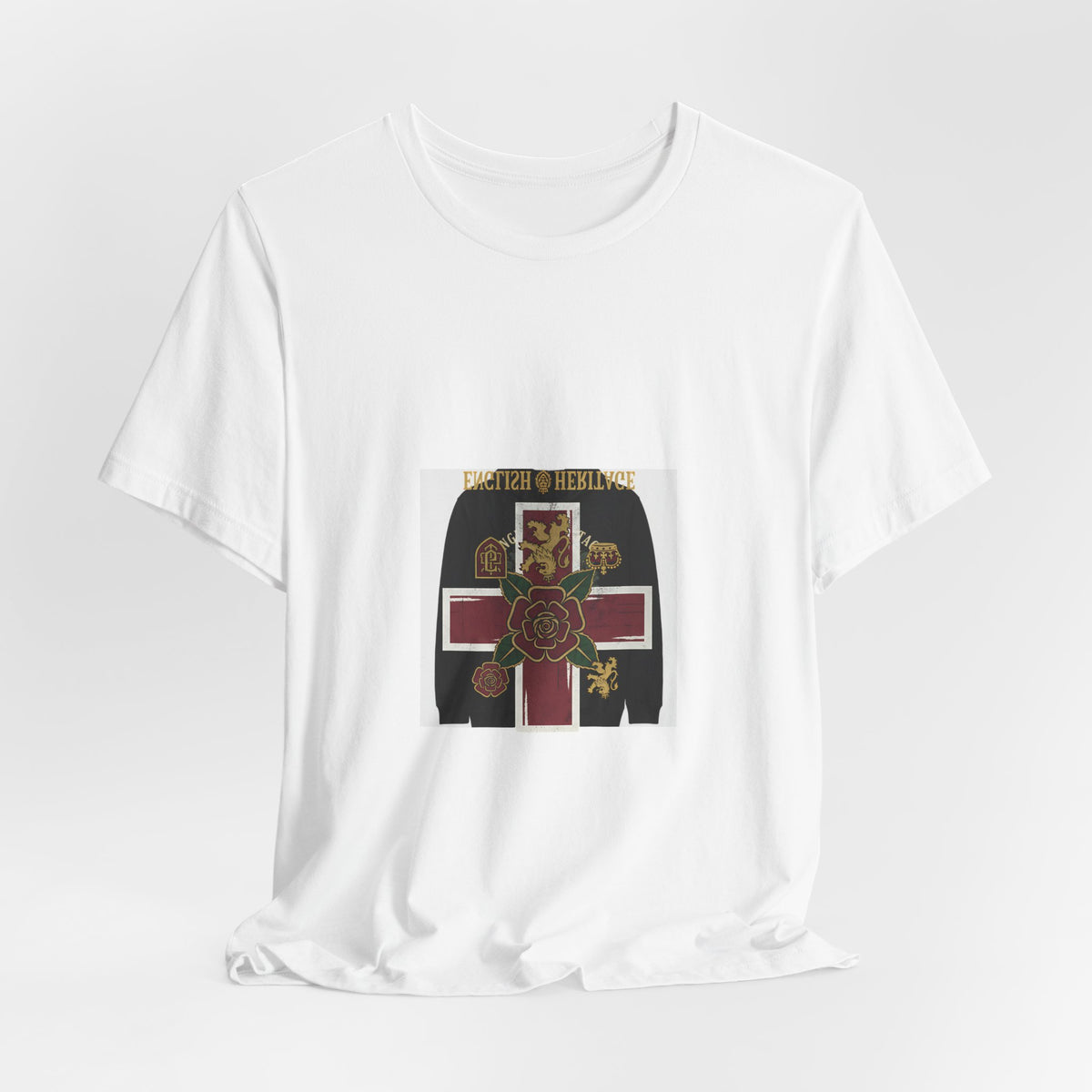Medieval Rose Cross Tee — Vintage Heraldry Graphic T-Shirt