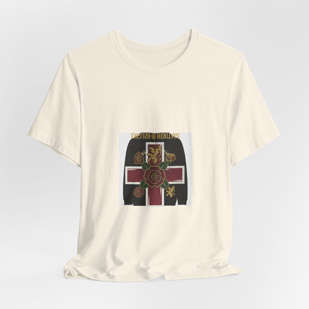Medieval Rose Cross Tee — Vintage Heraldry Graphic T-Shirt