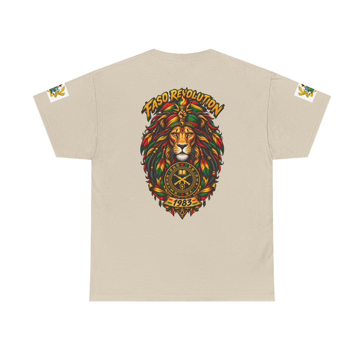 Faso Lion Revolution Tee — Reggae Lion Graphic T-Shirt