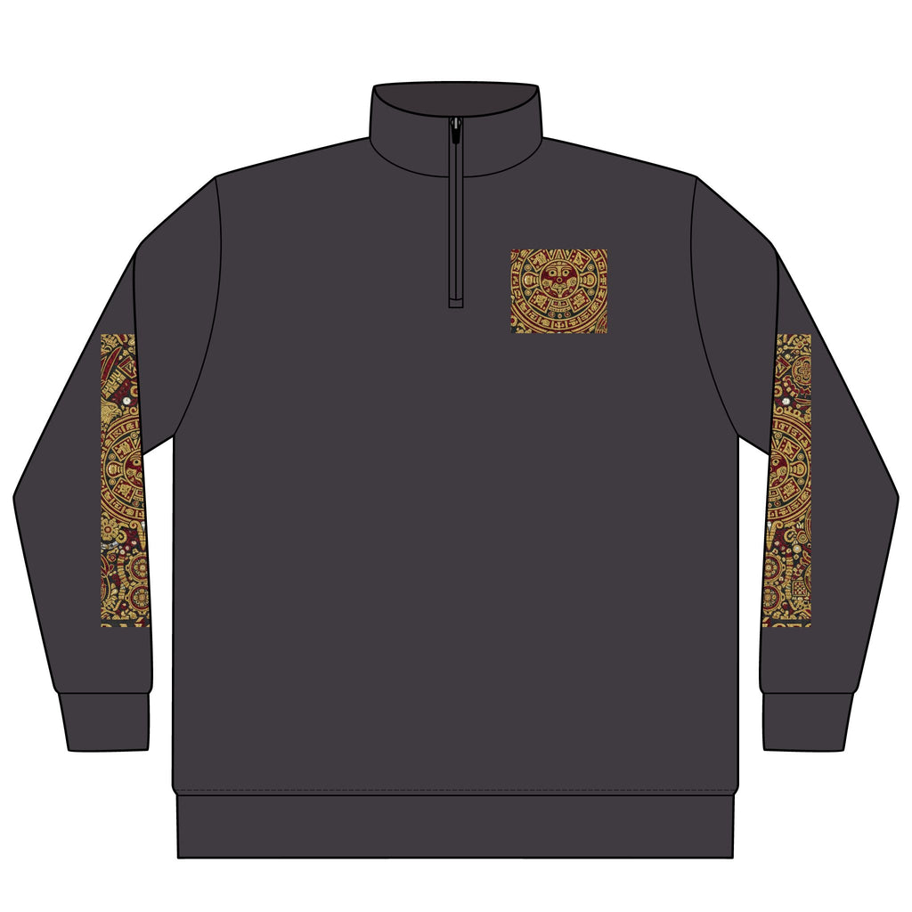 Mexican Heritage Quarter-Zip — Raíces Tribal Art & Aztec Folk Design