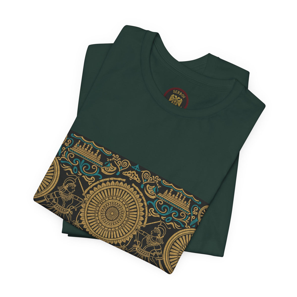 Kalinga Empire & Sambalpuri T‑Shirt — Boho Celestial Tee with Zodiac Motif