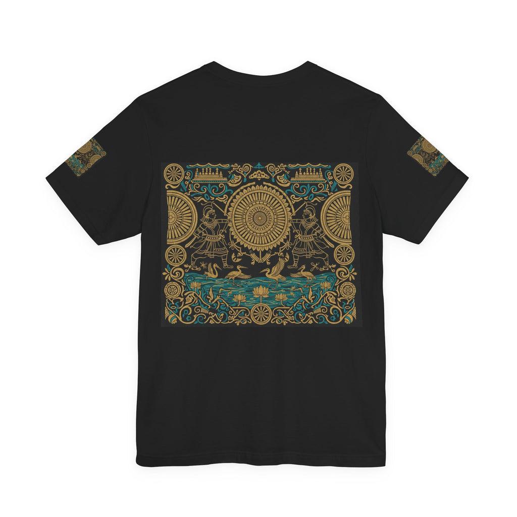 Kalinga Empire & Sambalpuri T‑Shirt — Boho Celestial Tee with Zodiac Motif