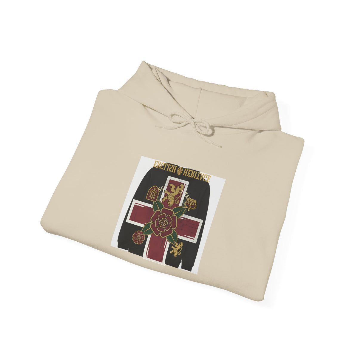 Vintage Celtic Cross Hoodie — St. Brigid Floral Emblem Sweatshirt